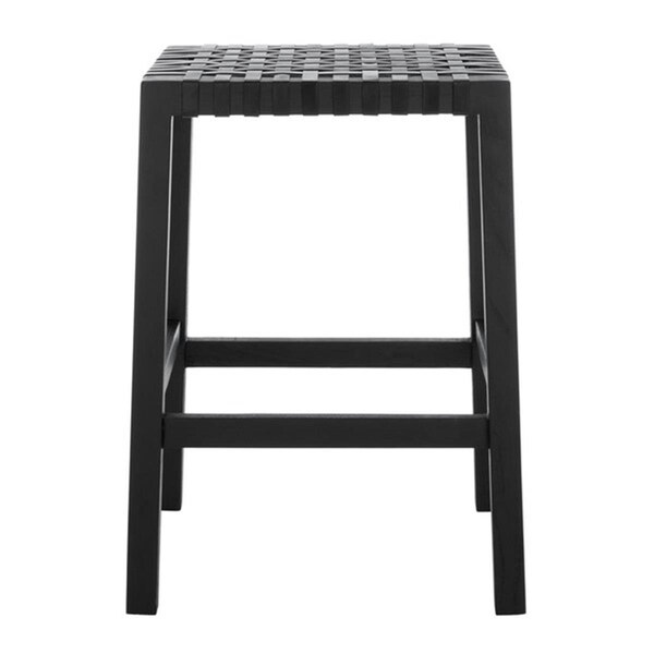 Safavieh 20 x 17.7 x 27.1 in. Capri Counter Stool Black & Black - BST1009B