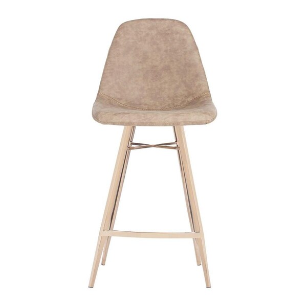 Safavieh 39 x 17 x 19 in. Mathison Counter Stool Brown & Copper - FOX3012A