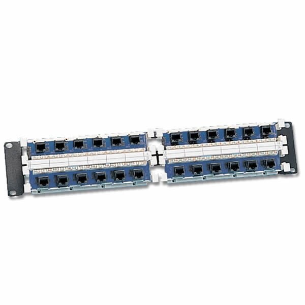 Siemon 100 PR BLOCK 110 KIT W/O LEGS, CAT5E FIELD-TERM 19" PANEL, 5PR CLIPS 1U - S110DA1-100RFT