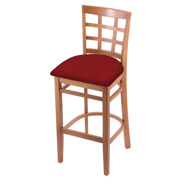 Holland Bar Stool Co 25" Counter Stool, Medium Finish, Graph Ruby Seat - 313025MED016