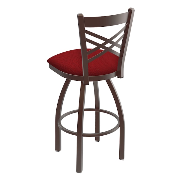 Holland Bar Stool Co 25" Swivel Counter Stool, Bronze Finish, Graph Ruby Seat - 82025BZ016