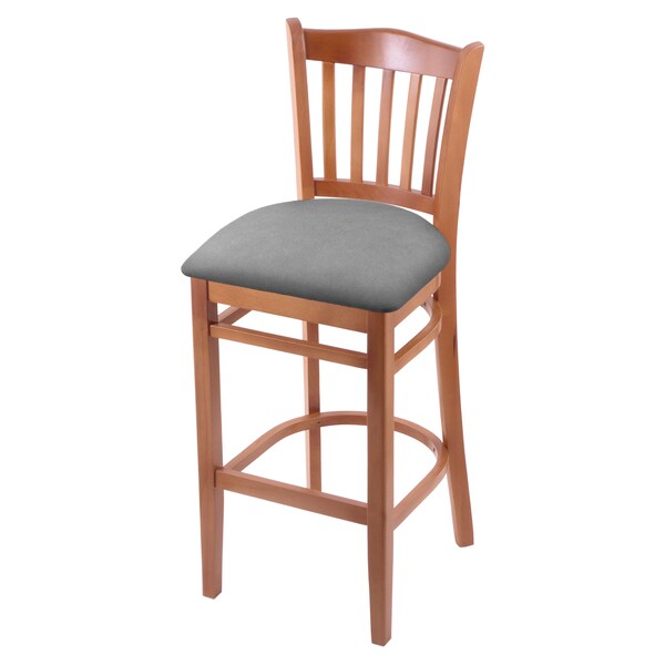 Holland Bar Stool Co 25" Counter Stool, Medium Finish, Canter Grey Seat - 312025MED007