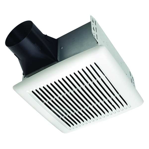 Broan Ceiling Bathroom Fan, 80 cfm cfm, 4 in Duct Dia., 120V AC, Energy Star Certified - AE80B
