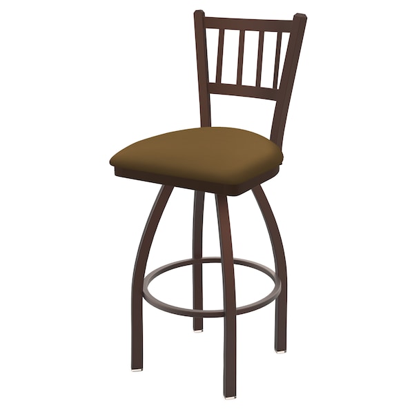 Holland Bar Stool Co 25" Swivel Counter Stool, Bronze Finish, Canter Saddle Seat - 81025BZ012