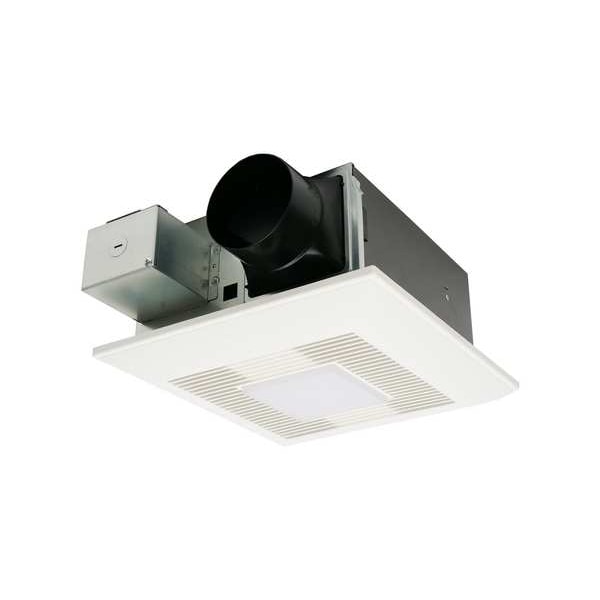 Panasonic Remodeling Fan w/LED, Pick-A-Flow CFM, 110 cfm, 50 cfm, 80 cfm cfm, 4 in Duct Dia., 120V - FV-0511VFL1