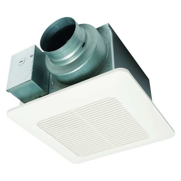 Panasonic Ceiling Bathroom Fan, 50/80/110 cfm cfm, 4 in or 6 in Duct Dia., 120V AC, Without Light - FV-0511VQ1