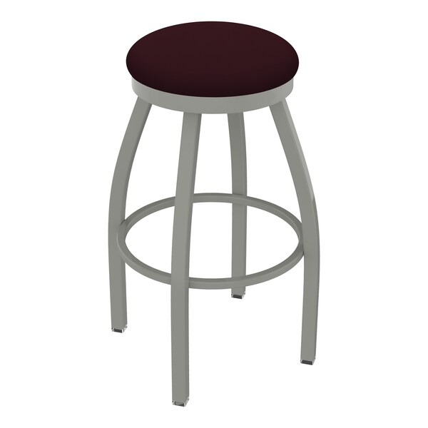 Holland Bar Stool Co 25" Swivel Counter Stool, Nickel Finish, Canter Bordeaux Seat - 80225AN005