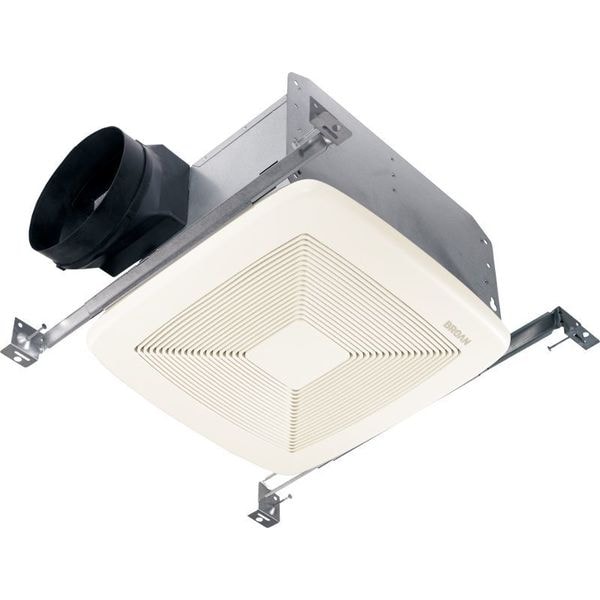 Broan Ceiling Bathroom Fan, 150 cfm cfm, 6 in Duct Dia., 120V AC, Energy Star Certified - QTXE150