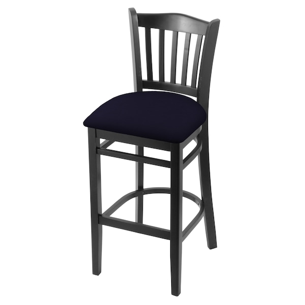 Holland Bar Stool Co 25" Counter Stool, Black Finish, Canter Twilight Seat - 312025BLK002