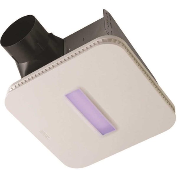 Deluxdesigns 110CFM SurfaceShield Vital Vio Powered Ceiling Bathroom Exhaust Fan Vent with LED - DE1795337