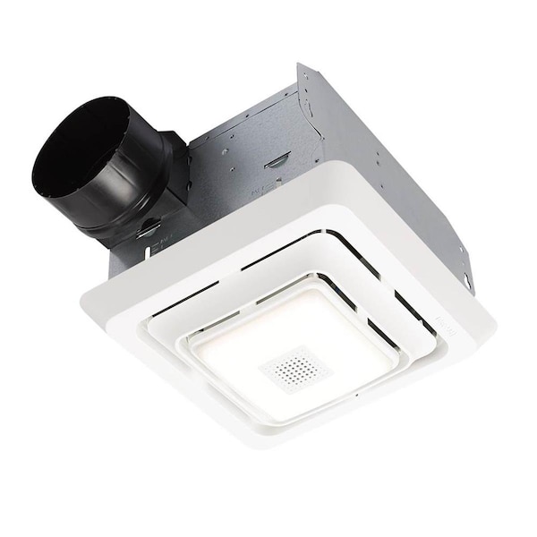 Deluxdesigns Bluetooth Speaker Bath Ventilation Exhaust Fan with LED Light, 80 CFM - DE2515625