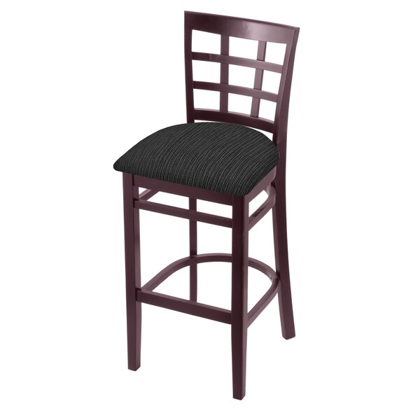 Holland Bar Stool Co 25" Counter Stool, Dark Cherry Finish, Graph Coal Seat - 313025DC018