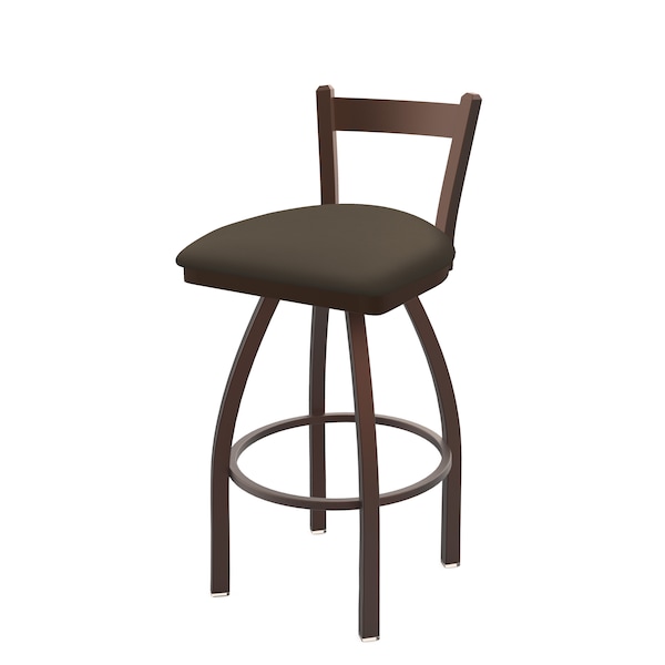 Holland Bar Stool Co 25" Low Back Swivel Counter Stool, Bronze Finish, Canter Earth Seat - 82125BZ006
