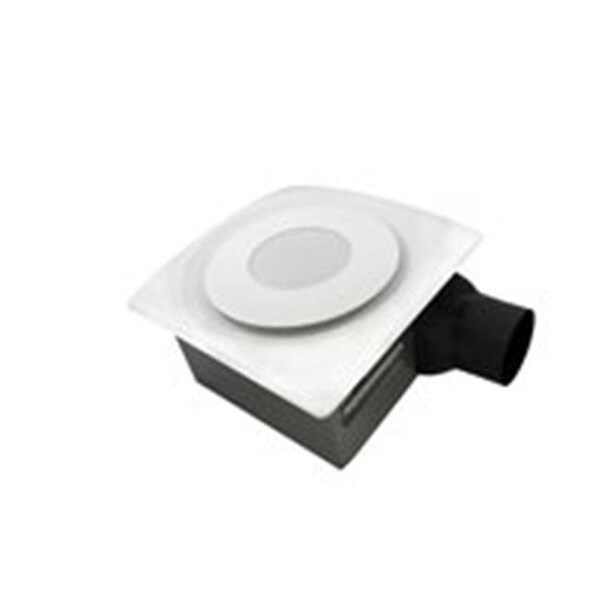 Aero Pure Aero Pure AP90-SL W ow Profile 90 CFM 0.3 Sones Slim Fit Bathroom Ceiling Fan with LED Light Pad & Grille; White - AP90-SL W