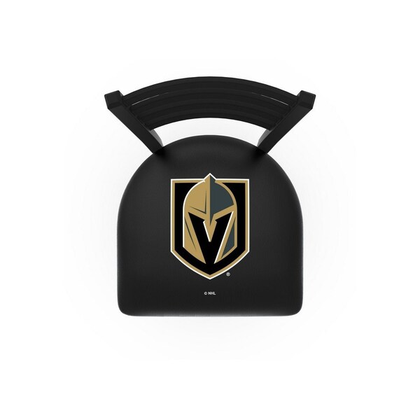 Holland Bar Stool Co 25" Blk Wrinkle Vegas Golden Knights Station Counter Stool, Ladder Back - L00425LVGDKN