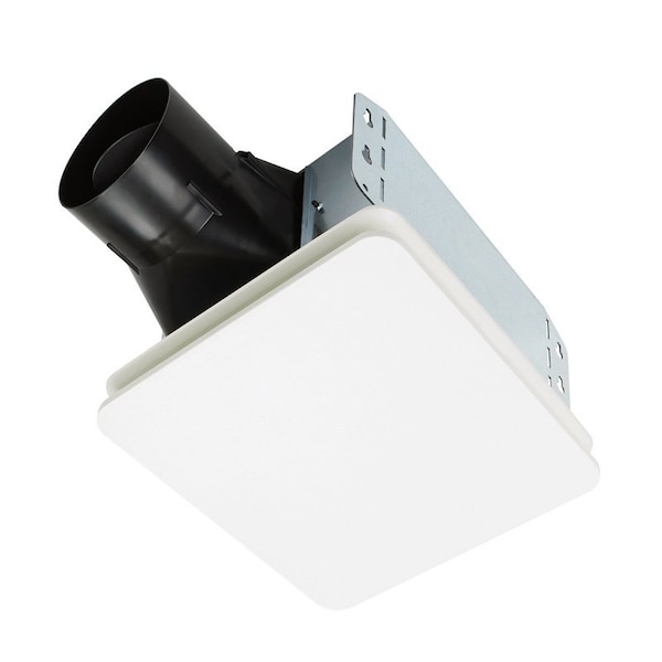 Broan Roomside Series Bathroom Exhaust Fan, 7-1/2 in L, 7-1/4 in W, 0.2 A, 120 V, 1-Speed, 60 cfm Air - BE6