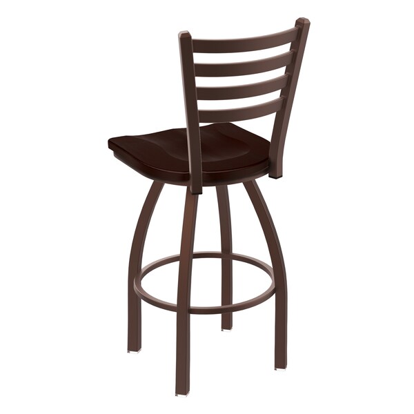 Holland Bar Stool Co 25" Swivel Counter Stool, Bronze Finish, Dark Cherry Maple Seat - 41025BZDCMPL