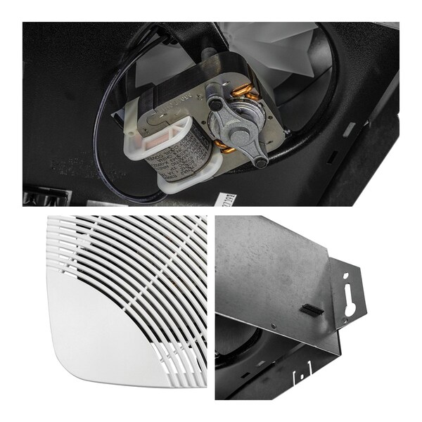 Maxx Air Ceiling, Wall Bathroom Fan, Ventilation Fan, Exhaust Fan, 70 cfm, 4 in. Duct Dia., 120 V, No - NX704