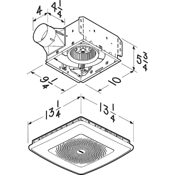 Broan Broan-NuTone ChromaComfort 110 CFM 1.5 Sones Ventilation Fan with Bluetooth Speaker - SPK110RGBL