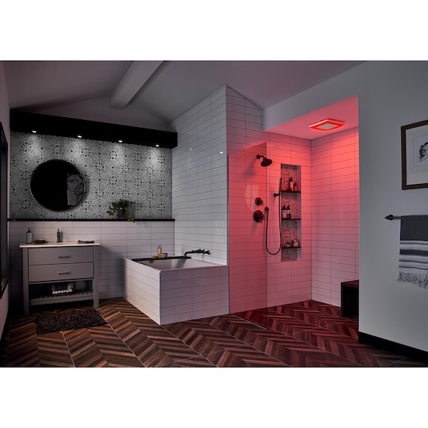 Broan Broan-NuTone ChromaComfort 110 CFM 1.5 Sones Ventilation Fan with Bluetooth Speaker - SPK110RGBL