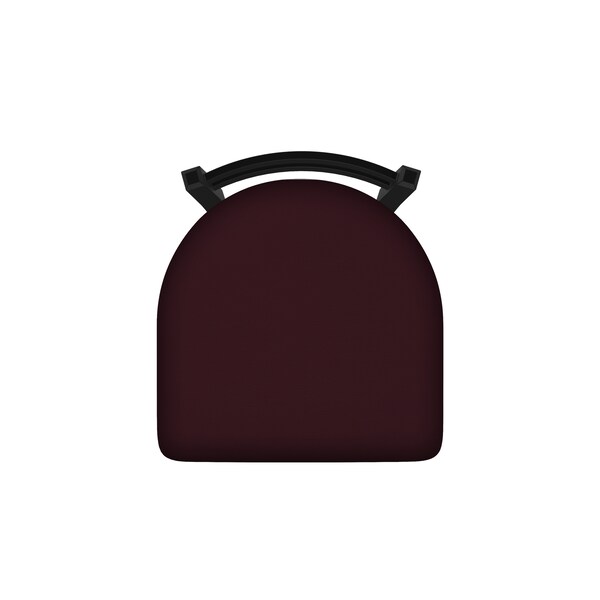 Holland Bar Stool Co 25" Low Back Swivel Counter Stool, Black Wrinkle, Canter Bordeaux Seat - 41125BW005