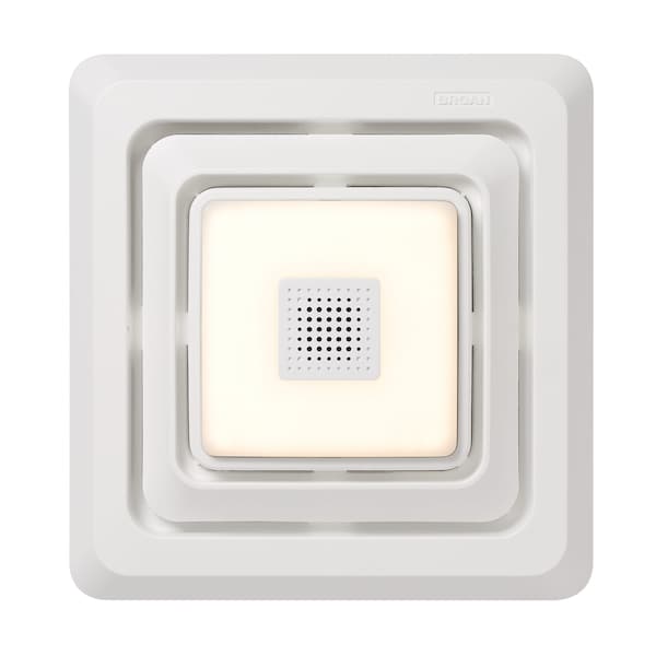 Broan Bathroom Fan, 80 cfm cfm, 4 in Duct Dia., With Light - SPK80L