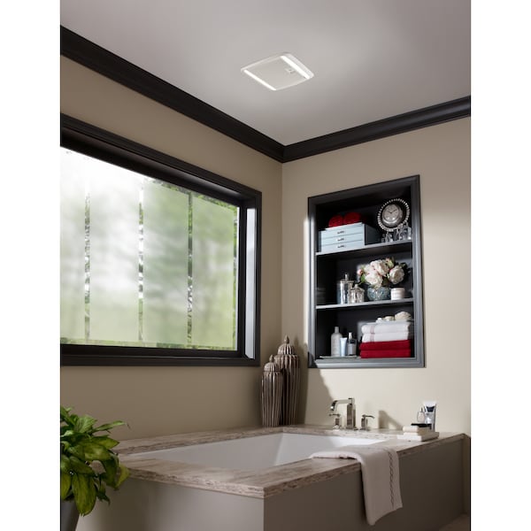Broan ULTRA GREEN Series 110 CFM Humidity Sensing Multi-Speed Ventilation Fan/LED Light - XB110HL1