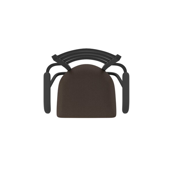 Holland Bar Stool Co Jackie with Arms 25 in. Swivel Counter Stool with Black Wrinkle Finish and Rein Coffee Seat - 415