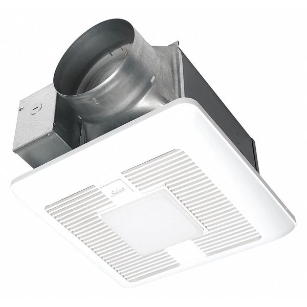 Panasonic Bathroom Fan, 110/130/150 cfm cfm, 6 in Duct Dia., 120V AC, With Light - FV-1115VKL2
