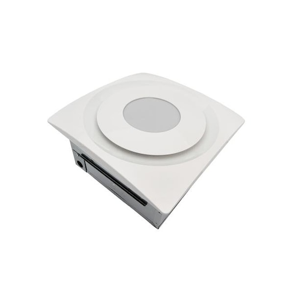 Aero Pure Aero Pure AP124H-SL W 120 CFM Quiet Bathroom Fan with LED Light & Humidity Sensor - White - AP124H-SL W