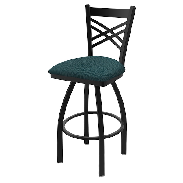 Holland Bar Stool Co 25" Swivel Counter Stool, Black Wrinkle, Graph Tidal Seat - 82025BW022