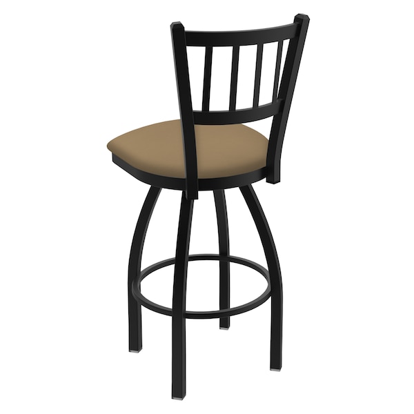 Holland Bar Stool Co 25" Swivel Counter Stool, Black Wrinkle, Canter Sand Seat - 81025BW013