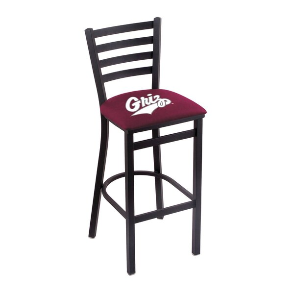 Holland Bar Stool Co 25" Blk Wrinkle Montana Stationary Counter Stool, Ladder Back - L00425MONTUN