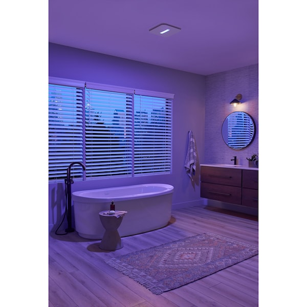 Broan SurfaceShield Vital Vio Exhaust Fan, LED & Antibacterial Light, 110 CFM - AR110LKVV