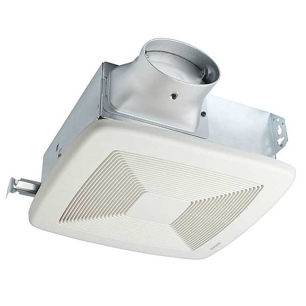 Broan Ceiling or Wall Bathroom Fan, 80 cfm cfm, 4 in or 3 in Duct Dia., Energy Star Certified - LP80