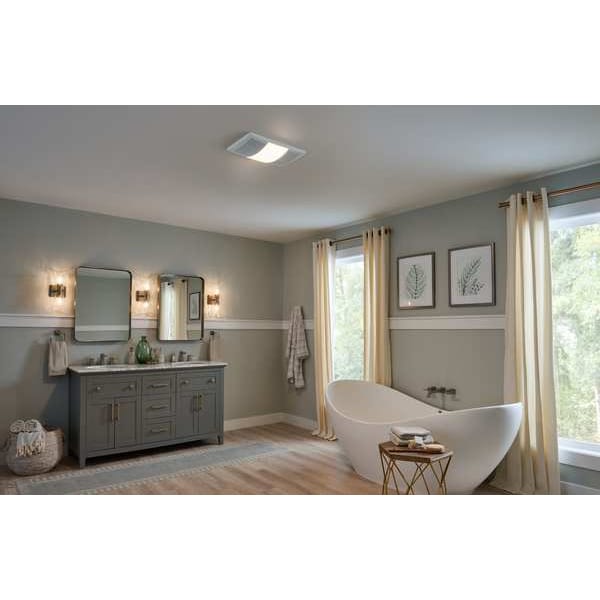 Broan Heater Exhaust Fan, Round, 4" Dia., 110 cfm - BHFLED110