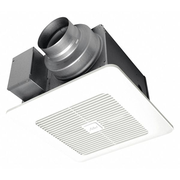 Panasonic Bathroom Fan, 50/80/110 cfm cfm, 4 in or 6 in Duct Dia., 120V AC, Without Light - FV-0511VKS2