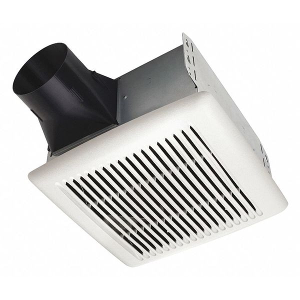 Broan Ceiling Bathroom Fan, 80 cfm cfm, 4 in Duct Dia., 120V AC, Energy Star Certified - AE80S