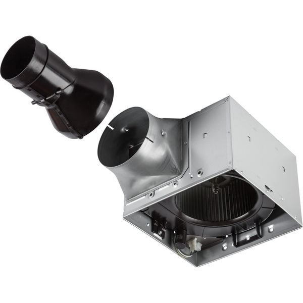 Broan Ceiling Bathroom Fan, 80 cfm cfm, 4 in Duct Dia., 120V AC, Energy Star Certified - RB80L1