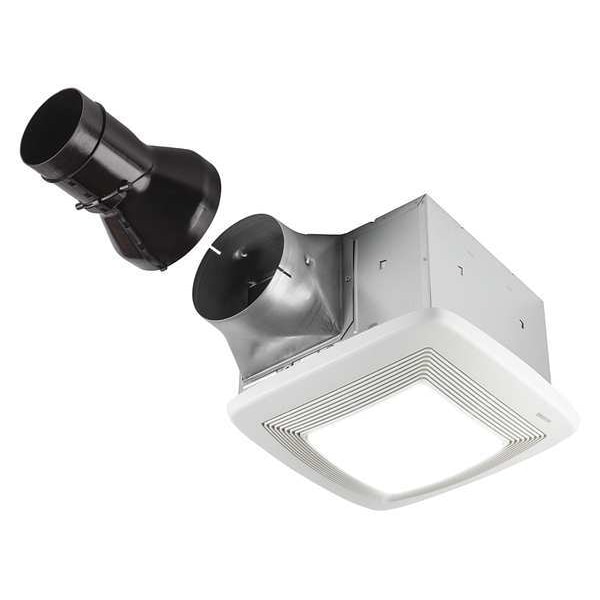 Broan Ceiling Bathroom Fan, 80 cfm cfm, 4 in Duct Dia., 120V AC, Energy Star Certified - RB80L1
