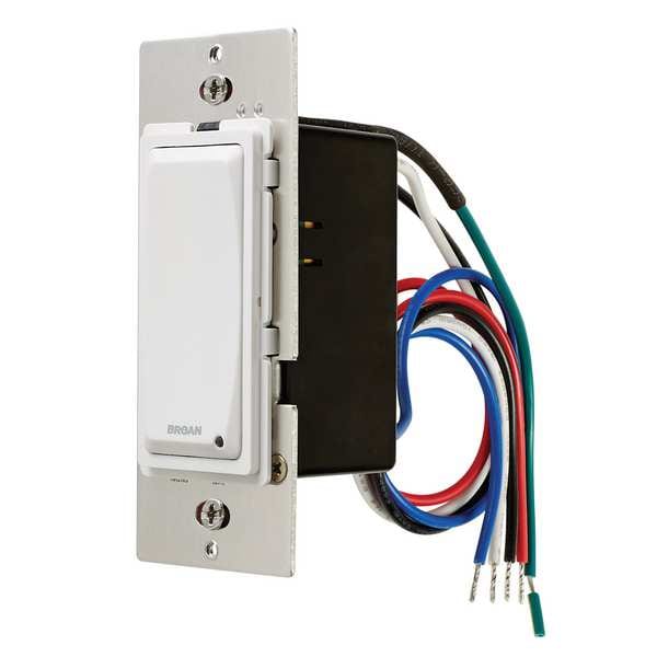 Broan Exhaust Fan Timer, 6 A, White, 120 V - DT100W