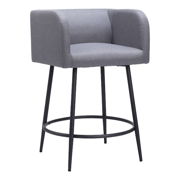 Zuo Modern Horbat Counter Stool Set Of 2 Gray - 110065