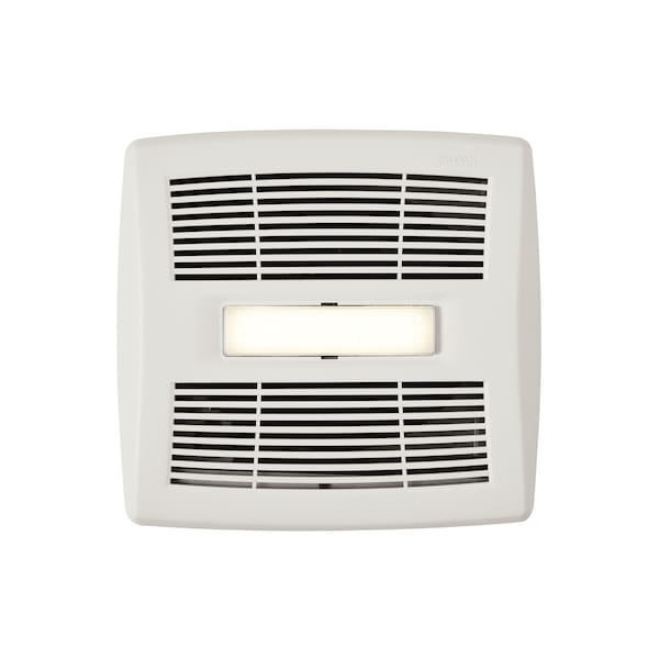 Broan Single-Speed Vent Fan with LED Light, 80 cfm, 4" Duct Dia., 120v, Energy Star Certified - AE80BL