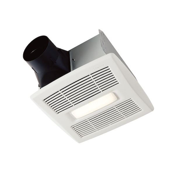 Broan Single-Speed Vent Fan with LED Light, 80 cfm, 4" Duct Dia., 120v, Energy Star Certified - AE80BL