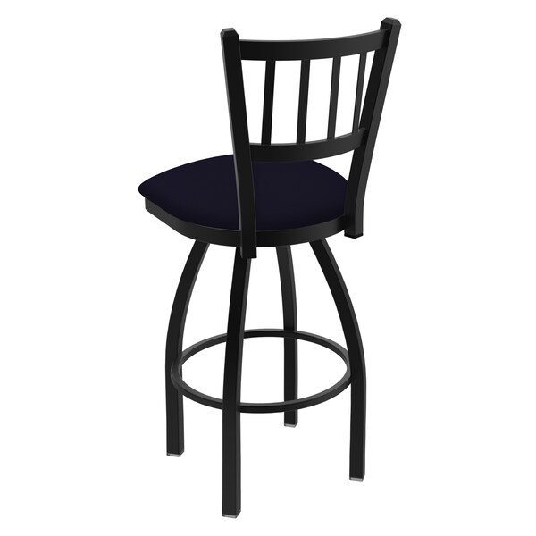 Holland Bar Stool Co 25" Swivel Counter Stool, Black Wrinkle, Canter Twilight Seat - 81025BW002