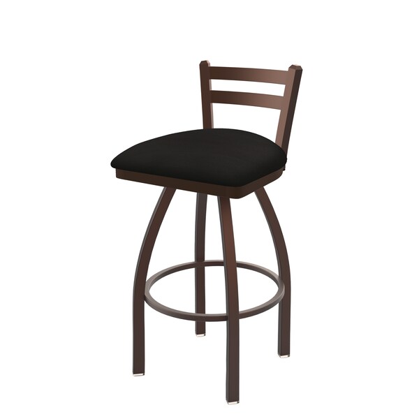 Holland Bar Stool Co 25" Low Back Swivel Counter Stool, Bronze Finish, Canter Espresso Seat - 41125BZ003