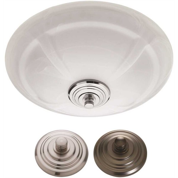 Tosca Decorative 80 CFM Ceiling Bathroom Exhaust Fan with LED Light and White Globe - 7106-03