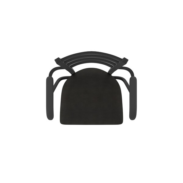 Holland Bar Stool Co Jackie with Arms 25 in. Swivel Counter Stool with Black Wrinkle Finish and Canter Espresso Seat - 415