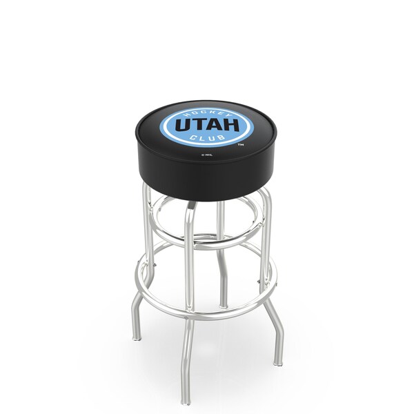 Holland Bar Stool Co Utah Hockey Club 25in Double-Ring Swivel Counter Stool with Chrome Finish - L7C1
