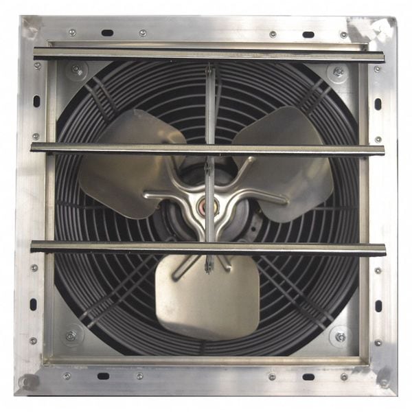 Dayton Shutter Mount Exhaust Fan, 12 in Blade Dia, 1/15 hp, 1 Phase. Variable Speed, 844 cfm, 115V AC - 484X38